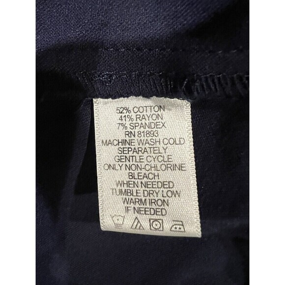 Isaac Mizrahi Live! Navy Blue Blazer 2 Button Jacket Cotton Blend Plus Size - 16 - Picture 6 of 6